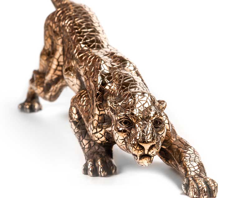 Подарок руководителю на Новый Год - бронзовая фигура ягуар